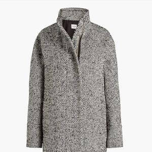 J. Crew Factory Herringbone City Coat For Women